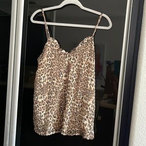 Adrienne Animal print spaghetti strap top. NWT